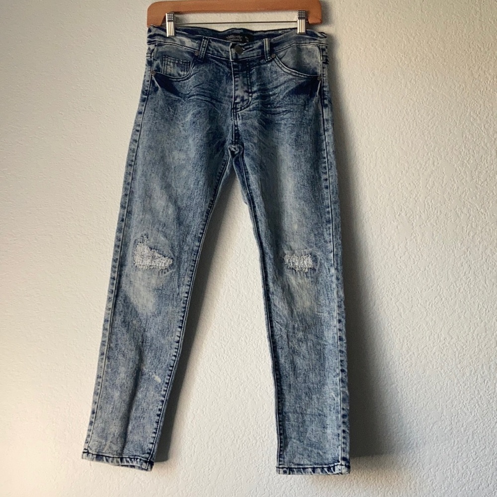 Dark acid washed jeans. Boys size 14.